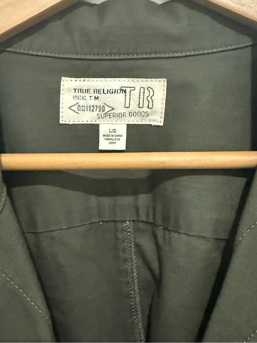 True Religion Men Field Supplier Stock 1956 OliveMilitary Field Jacket Sz L